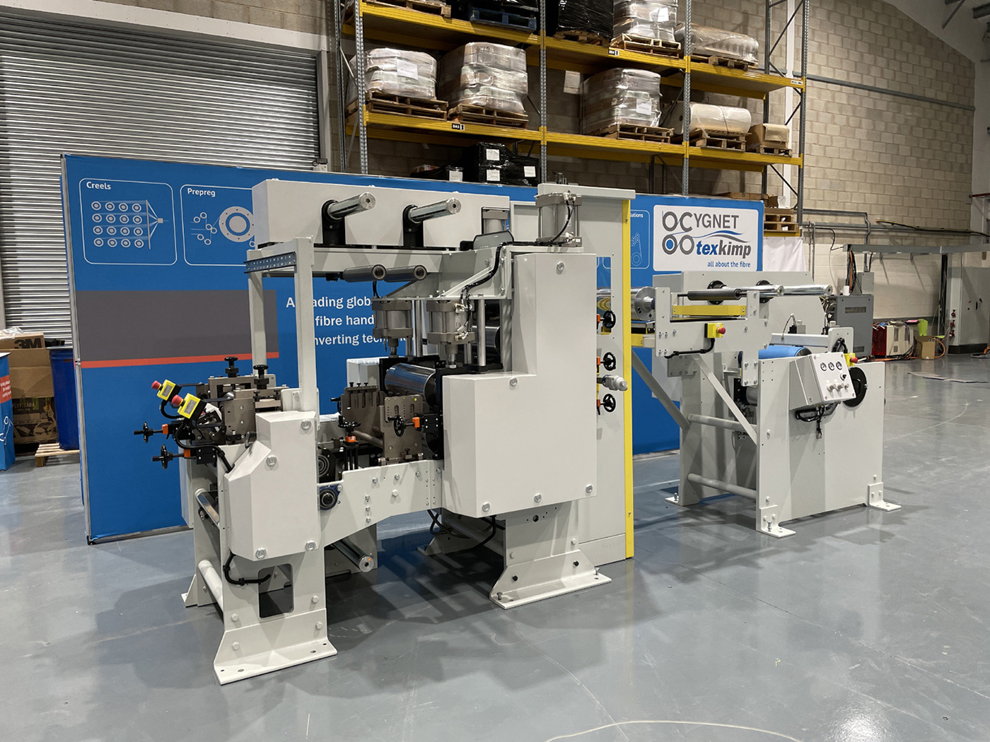 Cygnet Texkimp multi roll stack prepreg system.